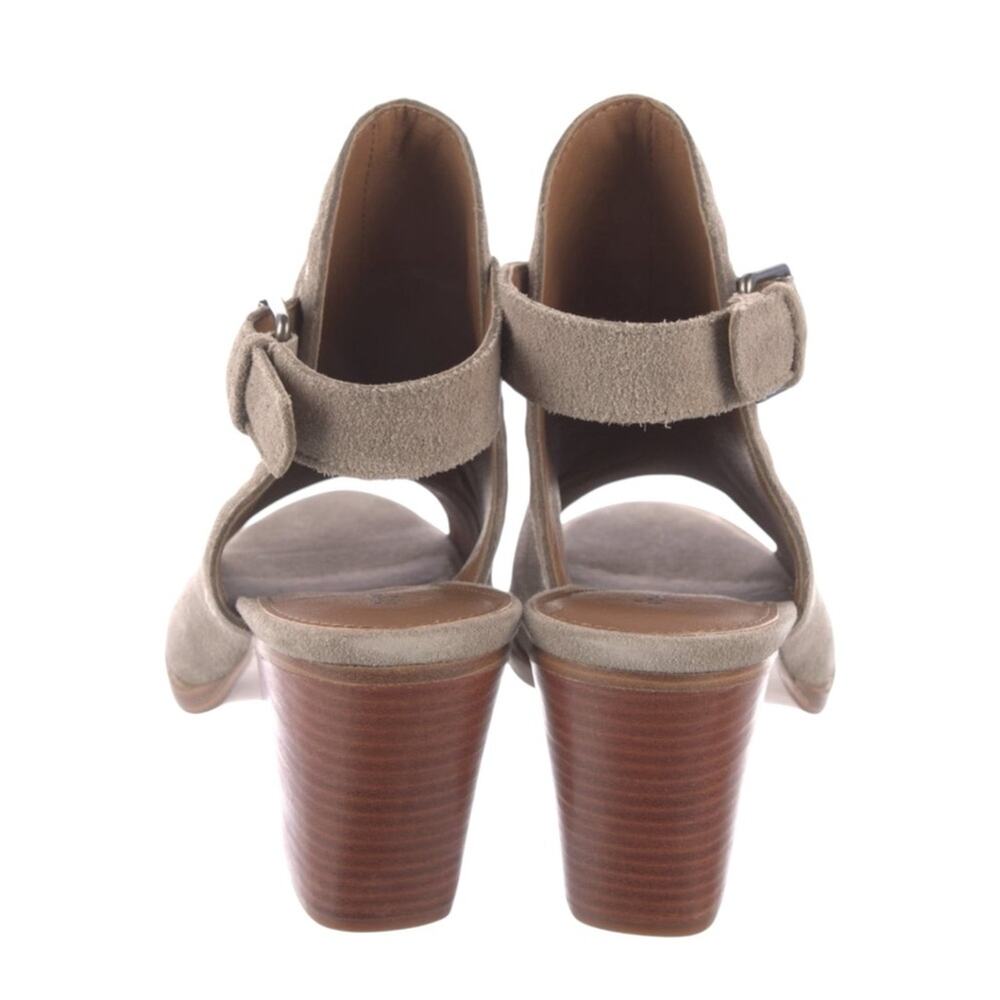Frye Sandals Womens Size 9 Donna‎ Slingback Block Heel Ash Suede Leather NIB - Picture 6 of 16
